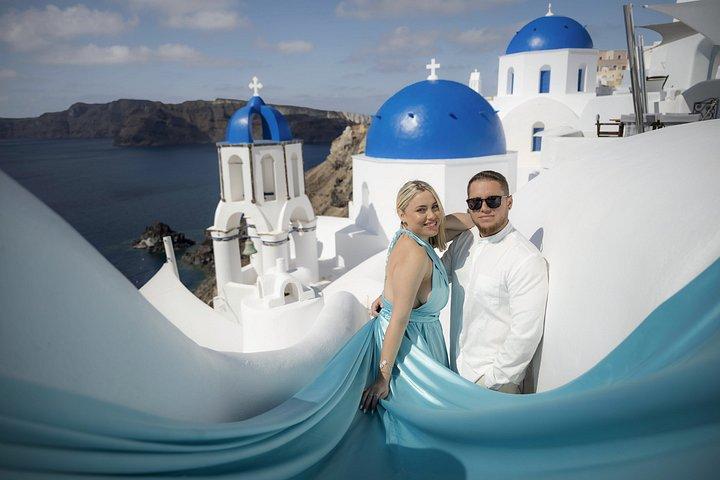 フライングドレス撮影 santorini Oia (スキップ・ザ・ライン)