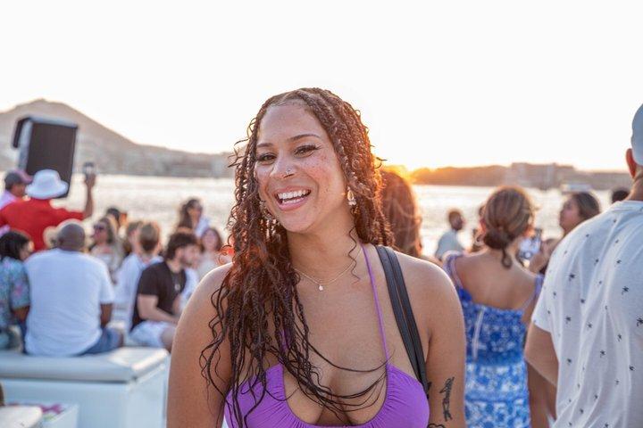 Sunset Booze Cruise mit Getränken, Fajita Dinner und Party Vibes