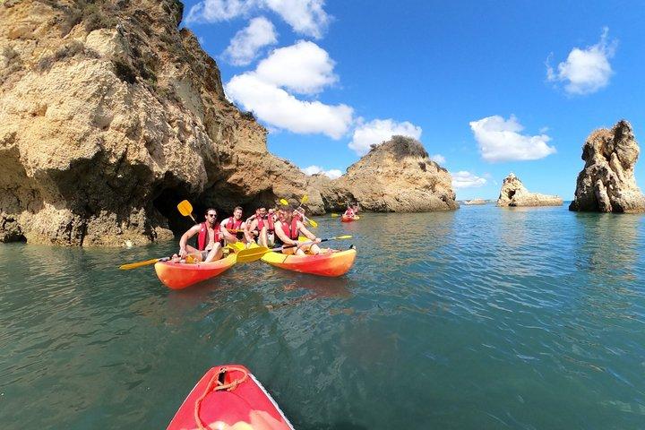 Excursion privée en bateau et en kayak avec aventure de plongée en apnée à Alvor