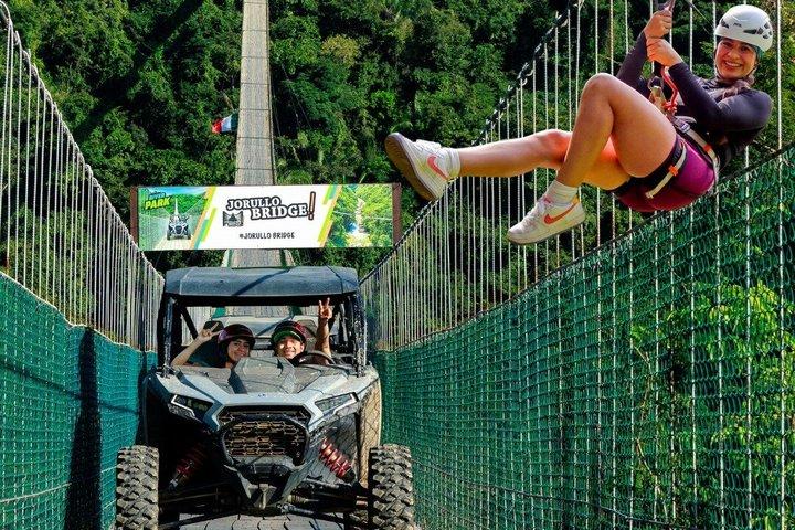 Combo tirolesa RZR e passeio de mula Jorullo Route