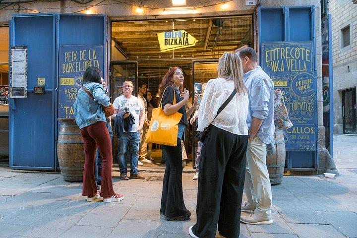 Barcelone : Visite guidée à pied avec tapas et vin