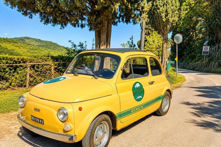 Vintage Fiat 500 Tour: Almoço e 2 degustações de vinhos no Chianti