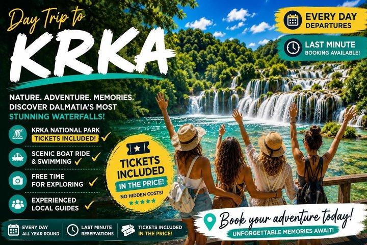 Krka Watervallen & Skradin Middag Tour - TICKET INBEGREPEN