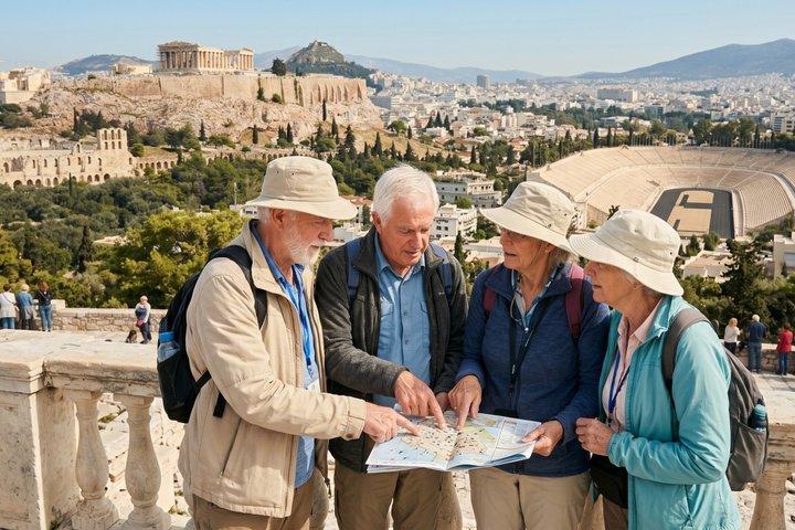 Private historische Wanderung durch Athen Akropolis und Stadion
