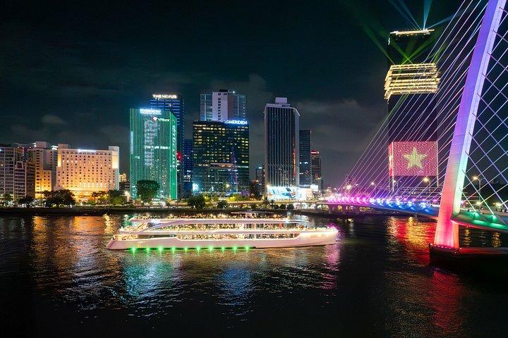 ホーチミンサイゴン川ディナークルーズwライブ音楽＆ピックアップ