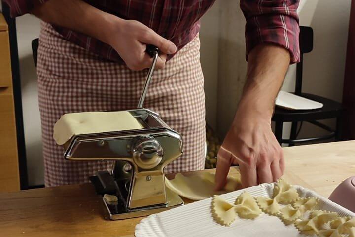 Fresh pasta cooking class with wine tasting
