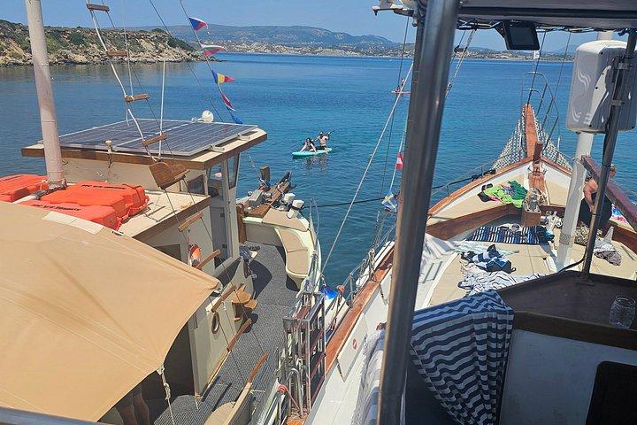 「夢のようなクルーズ」伝統的なギリシャのボートでアルゴストリ港からデイリー クルーズ