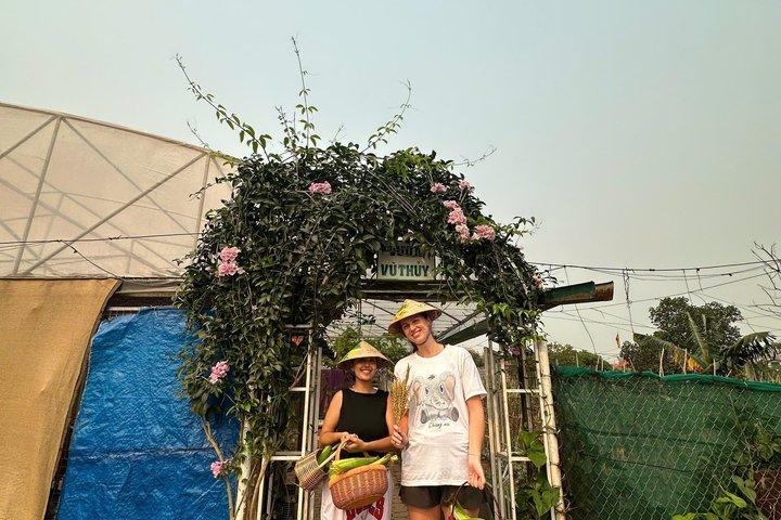 Hanoi Cykling Sunset City Highlight og Farm til bord madlavning