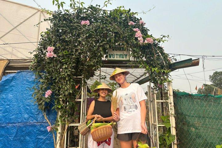 Hanoi Cykling Sunset City Highlight og Farm til bord madlavning