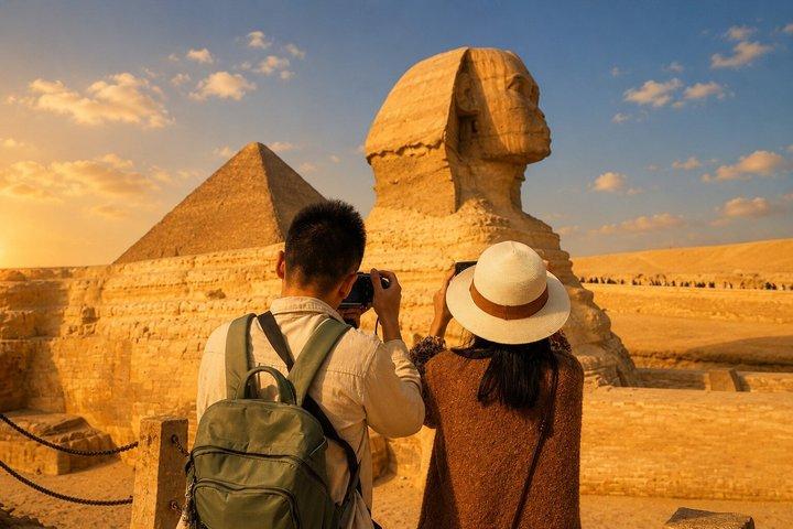 Tour de las pirámides de Giza más vendido : Paseo en camello, almuerzo & guía privado