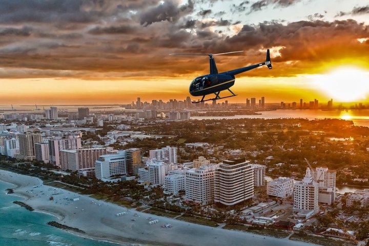 Miami Beach Private Hubschraubertour bei Sonnenuntergang
