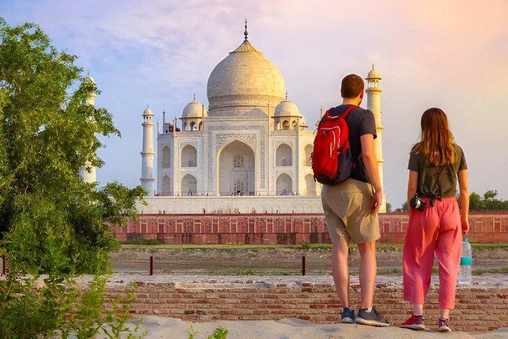 Salta la coda Taj Mahal, tour del forte di Agra e del giardino di Mehtab