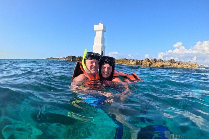Isla Mujeres: Snorkeling em 3 pontos: MUSA, Manchones e Farito!