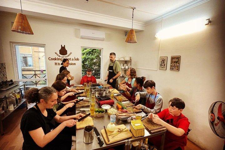 Classe de culinária autêntica de Hanói e passeio de comida de mercado local