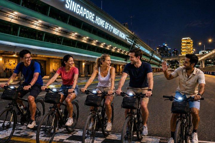 シンガポールマリーナベイ小グループナイトサイクリングツアー