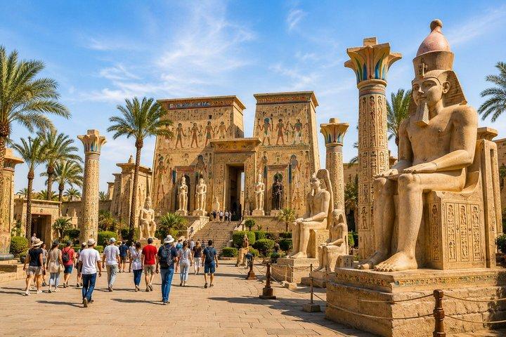 Visita guiada privada en familia a la aldea faraónica en El Cairo