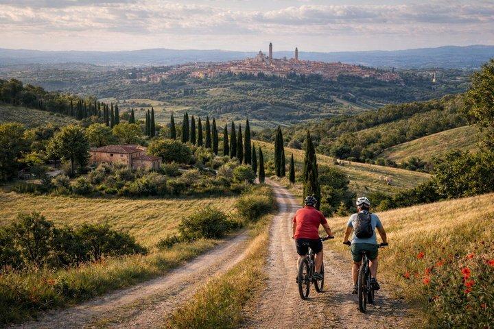 Siena e suas colinas: um tour virtual guiado de bicicleta elétrica