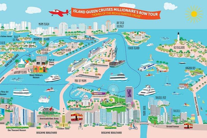 サンセットクルーズ：マイアミ大富豪の列観光ツアー
