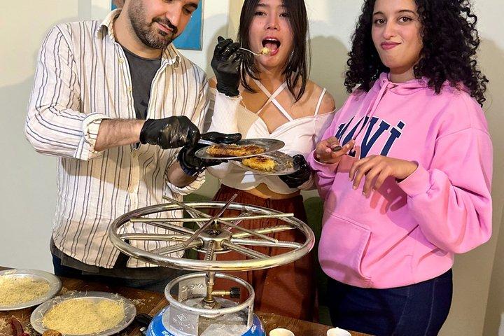 Turkish Sweet Cheese Pastry Künefe Workshop at a Local Home