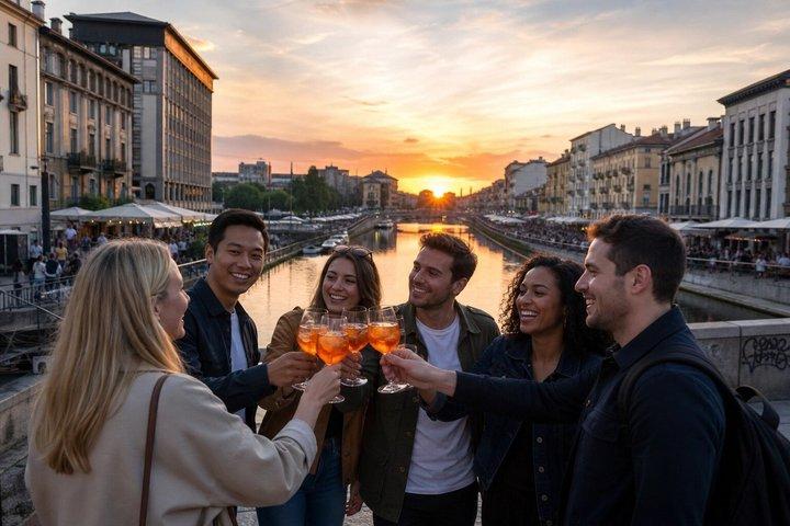 Tour a piedi di Milano nel quartiere dei Canali con aperitivo milanese