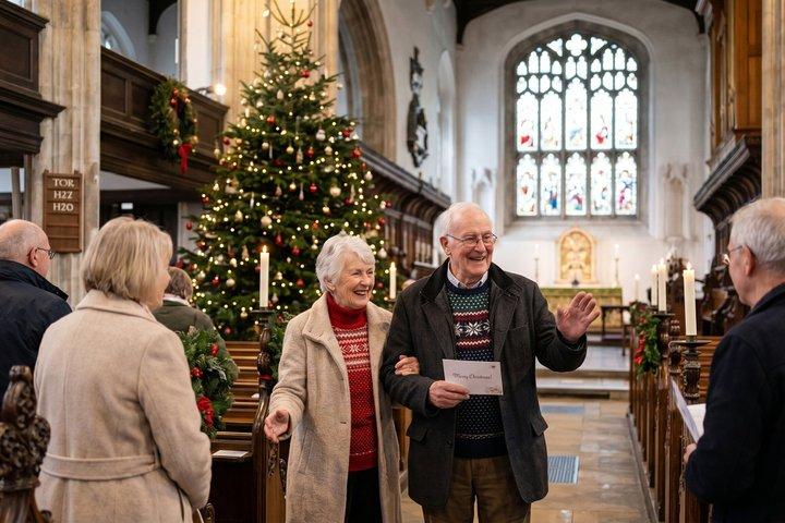 Tour privado a pie de Navidad en el casco antiguo de Cambridge