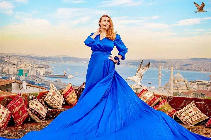 Istanbul Flying Dress Photoshoot at Rooftop Terrace
