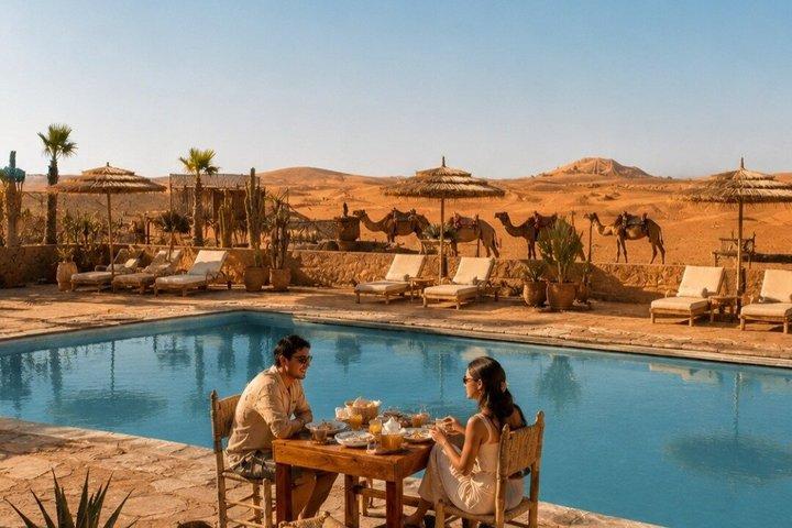 Marrakech Agafay Desert Quad & Camel med frokost og swimmingpool