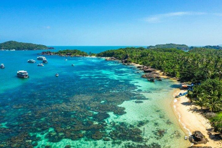 フーコック2島ボートツアーシュノーケリング,釣り,ビーチリラックス
