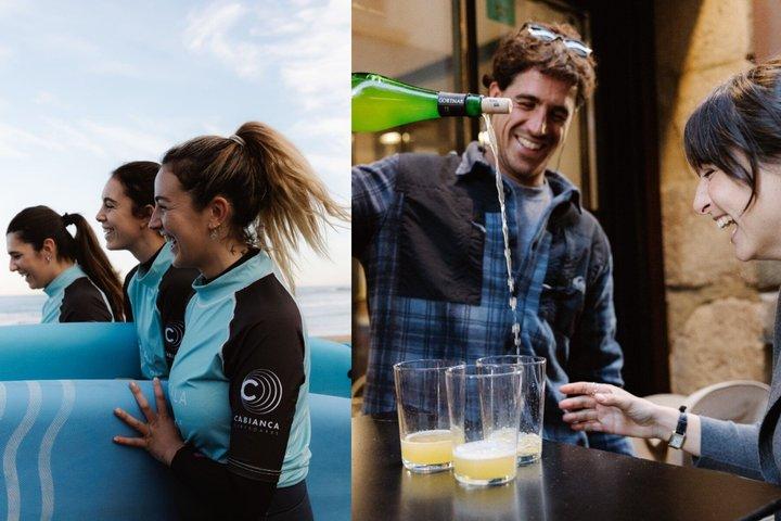 Aula de surf e tour de pintxos em San Sebastián