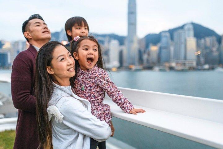 香港のスカイラインとウォーターフロントのプライベート撮影