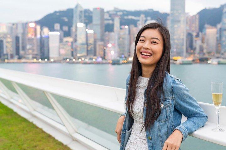 香港のスカイラインとウォーターフロントのプライベート撮影