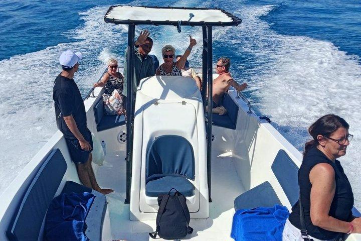 Luxus-Privat Speedboat Orange Bay White Island Sandbank