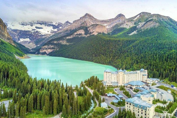 Banff : モレーン湖,レイクルイーズ,エメラルドレイクジョンストンキャニオン