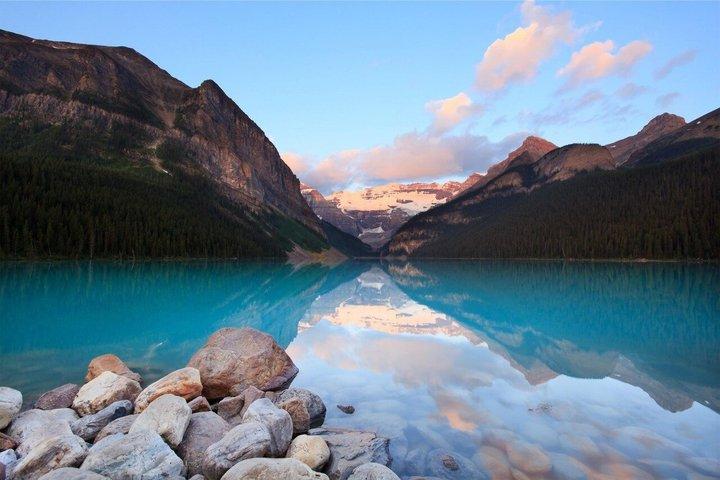 Banff : モレーン湖,レイクルイーズ,エメラルドレイクジョンストンキャニオン