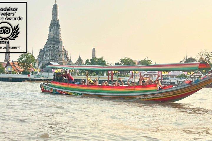Bangkok Grand Palace Wat Pho y Wat Arun con paseo en barco de cola larga