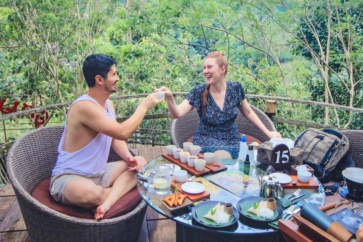 ウブド：モンキーフォレスト、ライステラス、象の洞窟＆滝ツアー