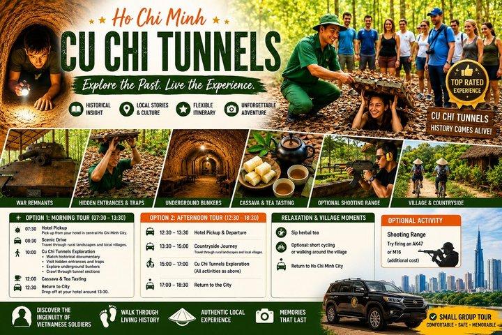 Cu chi tunnel mezza giornata con poligono di tiro