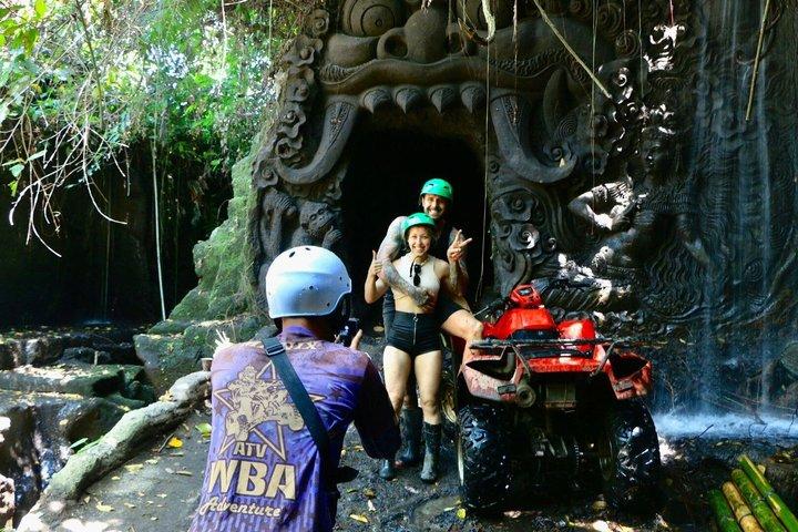 Bali ATV Ride Legendary Barong Cave, Waterfall, RiceField, Rio, Mud