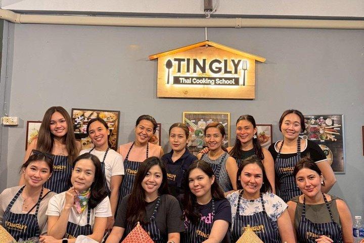 バンコクのティンリータイ料理学校でのタイ料理教室