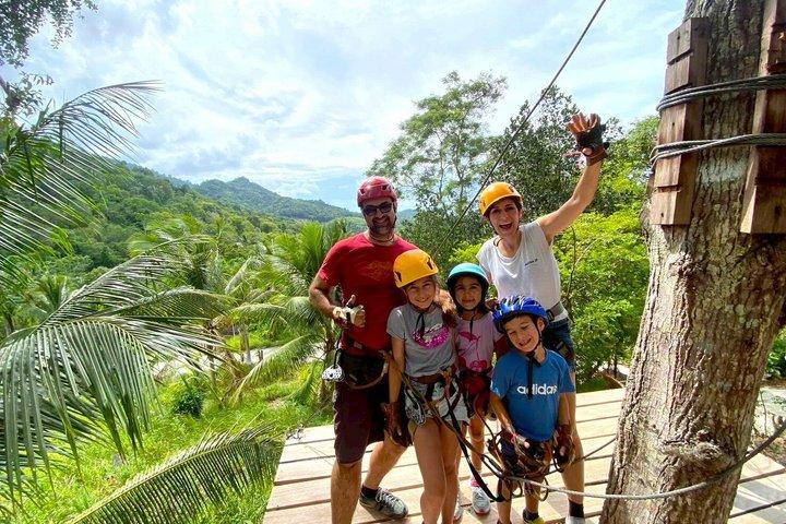 Koh Samui Zipline 11 Lignes avec vue sur la jungle et transferts