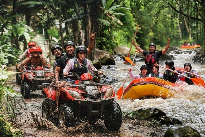 Bali: ATV Quad Bike Waterfall, Gorilla Cave & Ubud Rafting & Meal