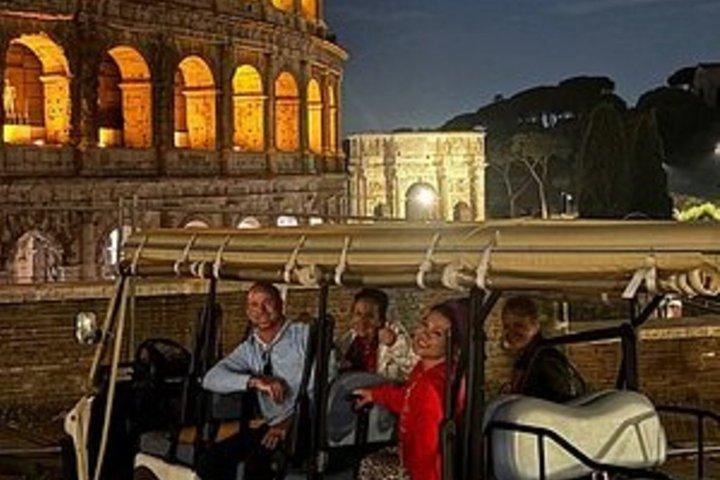Rome Evening Golf Cart Tour with Gelato and Historic Squares
