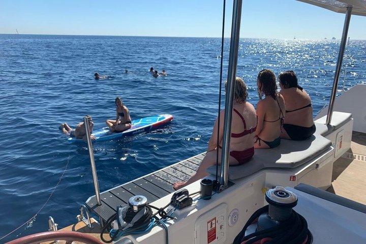 Barcelona Catamaran Cruise with Swim Tapas FREE Pass NightClub