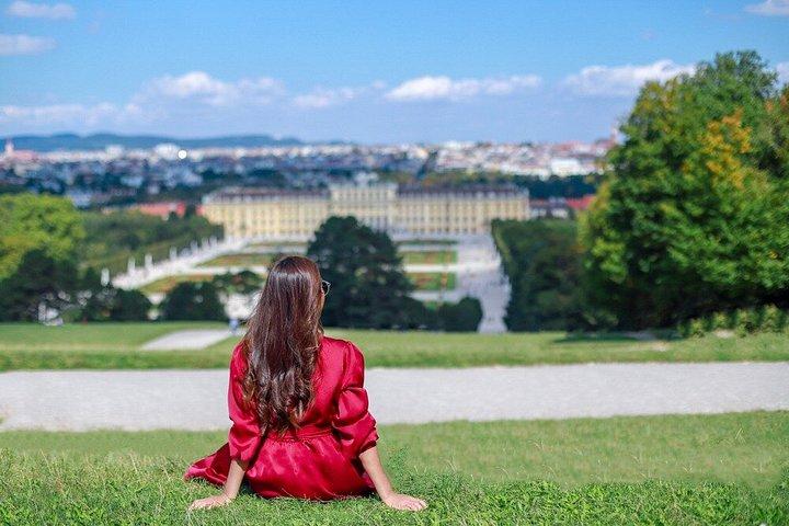 ウィーンのベルヴェデーレ宮殿庭園の写真撮影