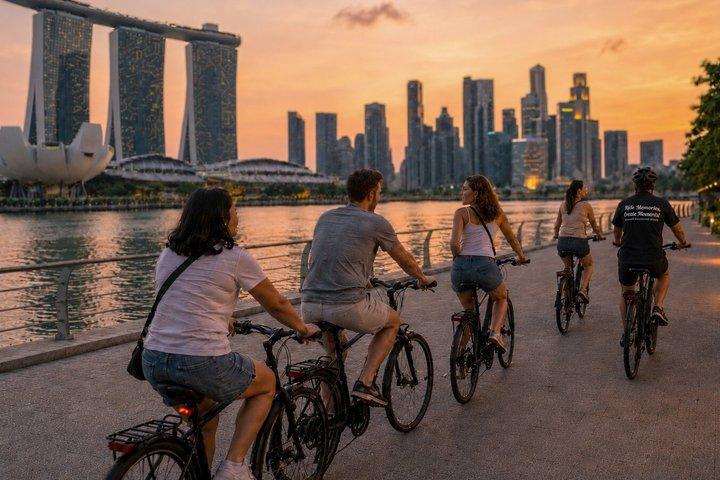 Singapore Sunset Bike Tour met Lau Pa Sat Hawker Diner