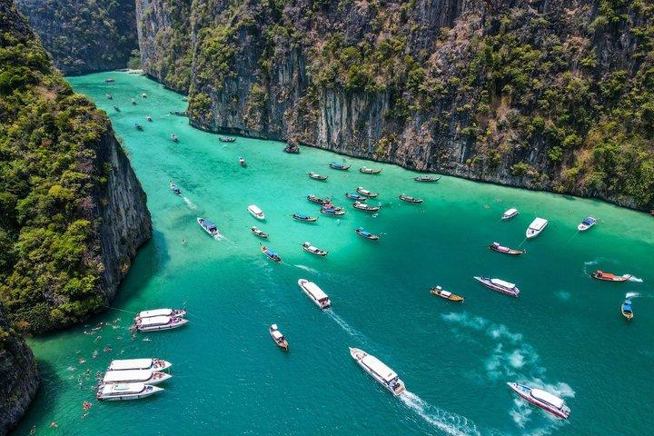 Phuket : Islas Phi Phi, bahía Maya & isla Khai en lancha rápida