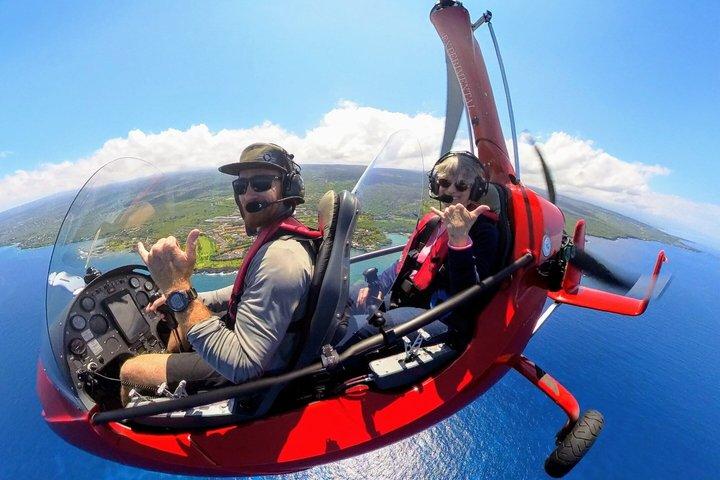 Esperienza di volo in giroplano sopra Kona