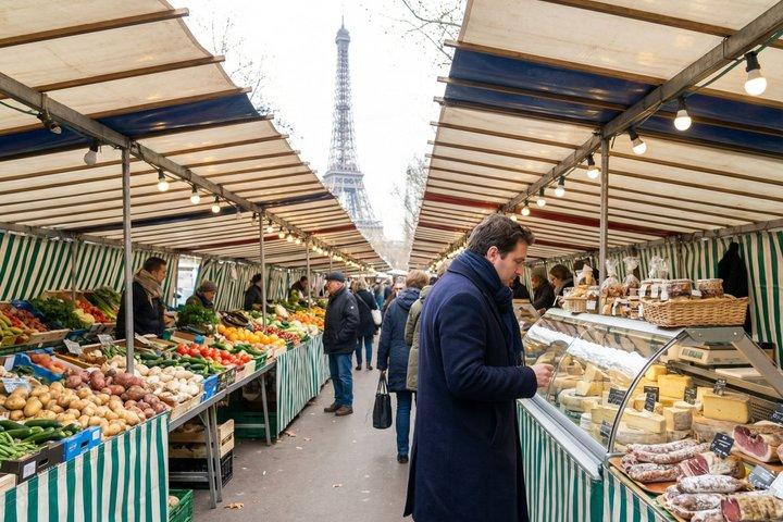 Paris : Tour Eiffel Food Tour avec 7 dégustations dans les commerces locaux