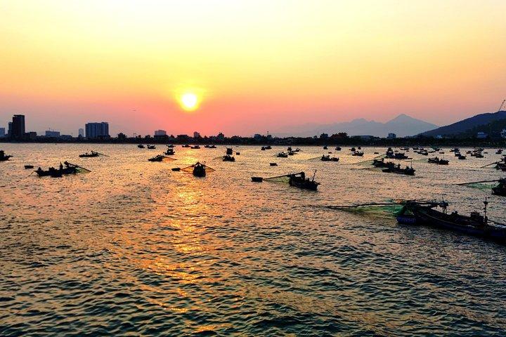 Da Nang Sunset Cykeltur Kustutsikt och lokal kultur