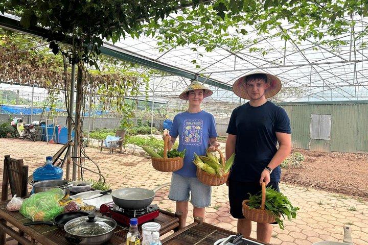Hanoi Farm-to-Table Kochkurs mit Dorf Radfahren